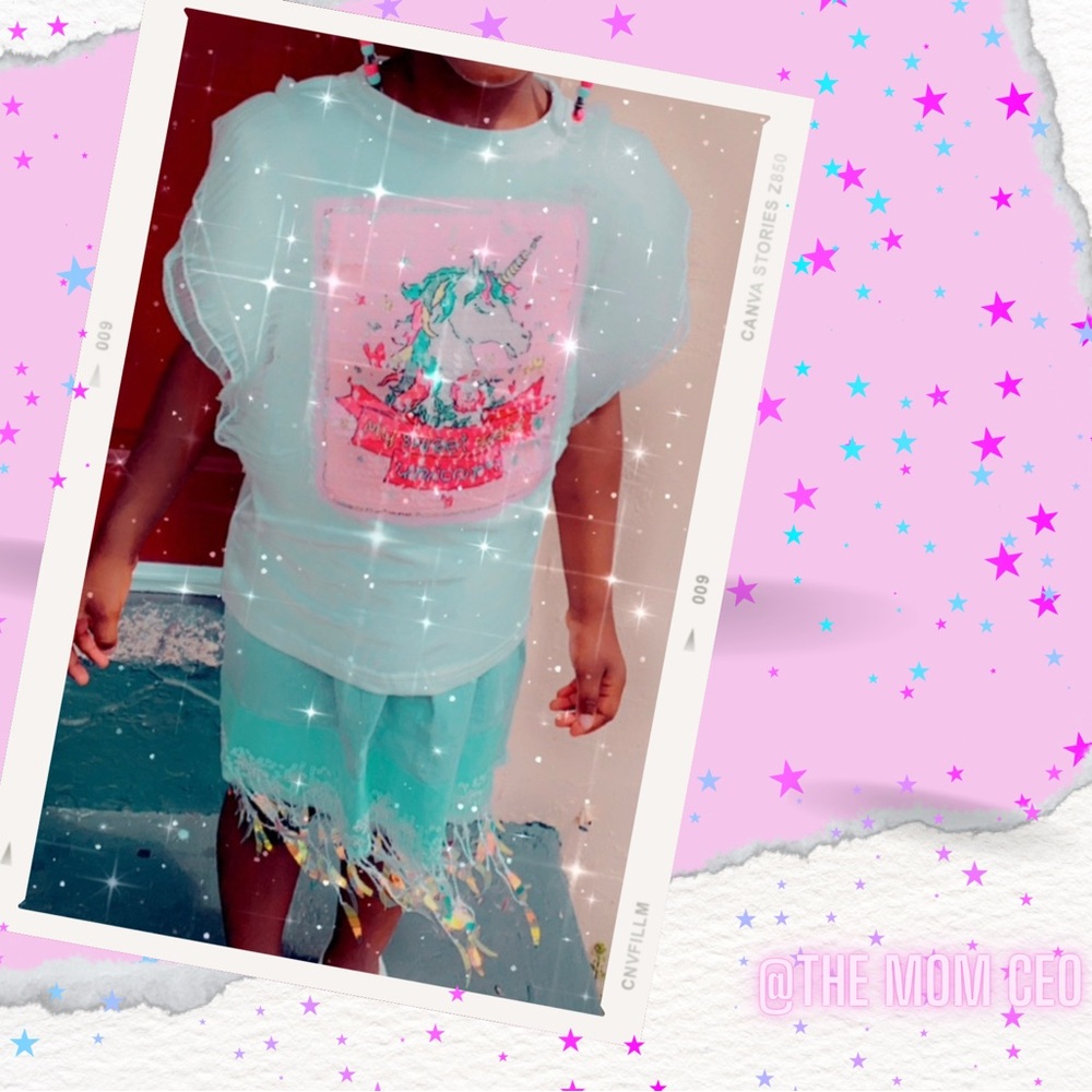 UNICORN LACE SEQUINS SET